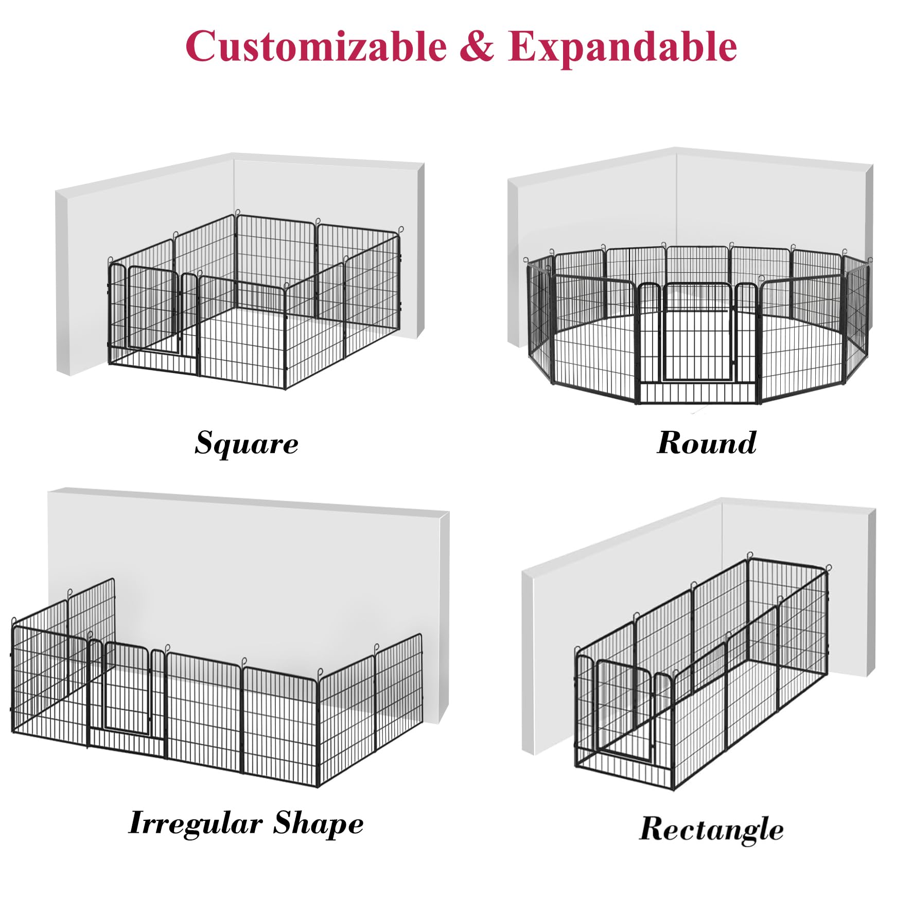 Jhsomdr jaula 32 pulgadas, uso exterior resistente al clima.