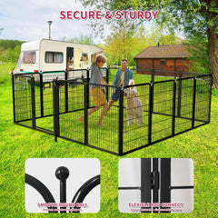Jhsomdr jaula perros anticorrosiva de acero, protección duradera.