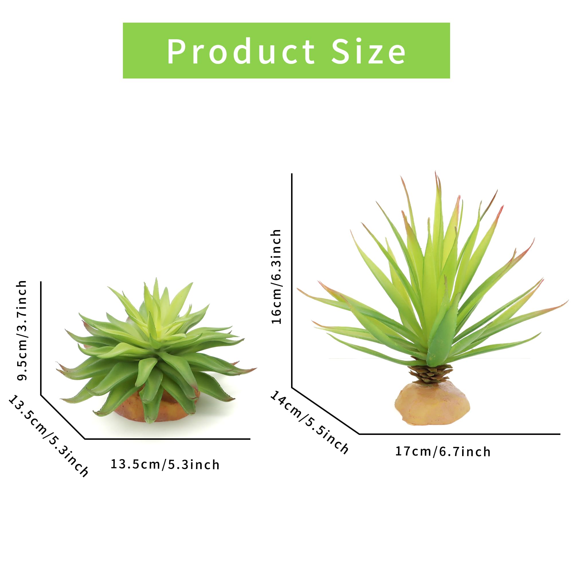 jihaqua plantas plásticas decorativas para terrario ofrecen estética realista y limpieza sencilla.