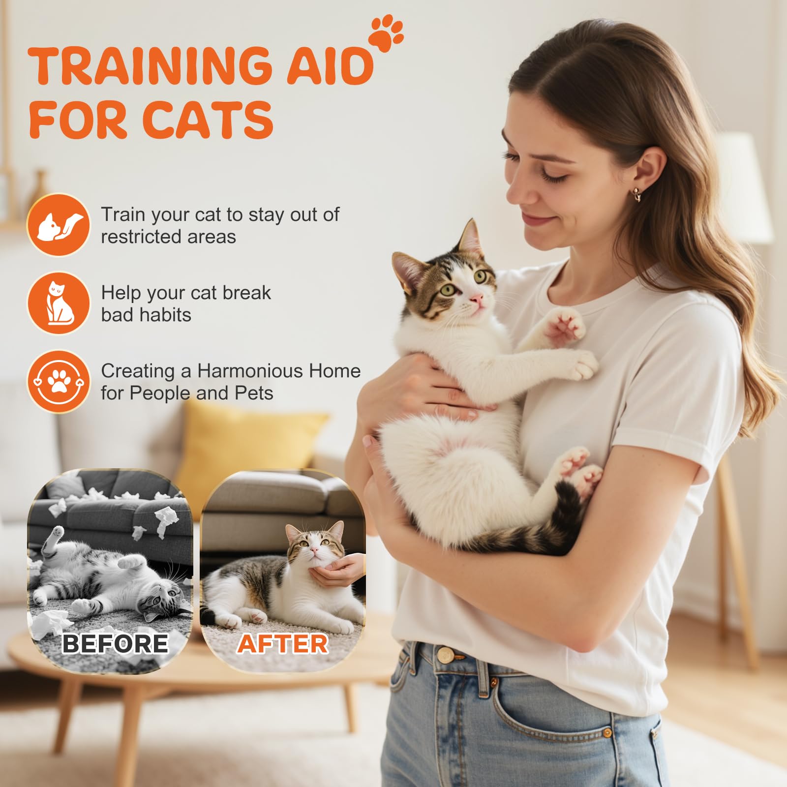 Jilca Deterente Gatos: entrenamiento diario con 1-2 rociadas para consistencia.