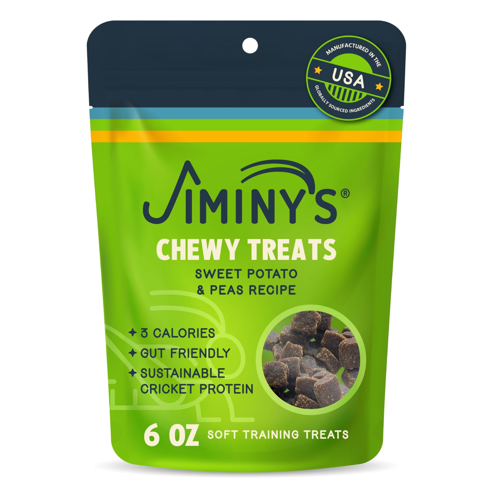 Jiminy's grillos, premio de entrenamiento para perro, bocadillo sabroso para reforzar conductas.