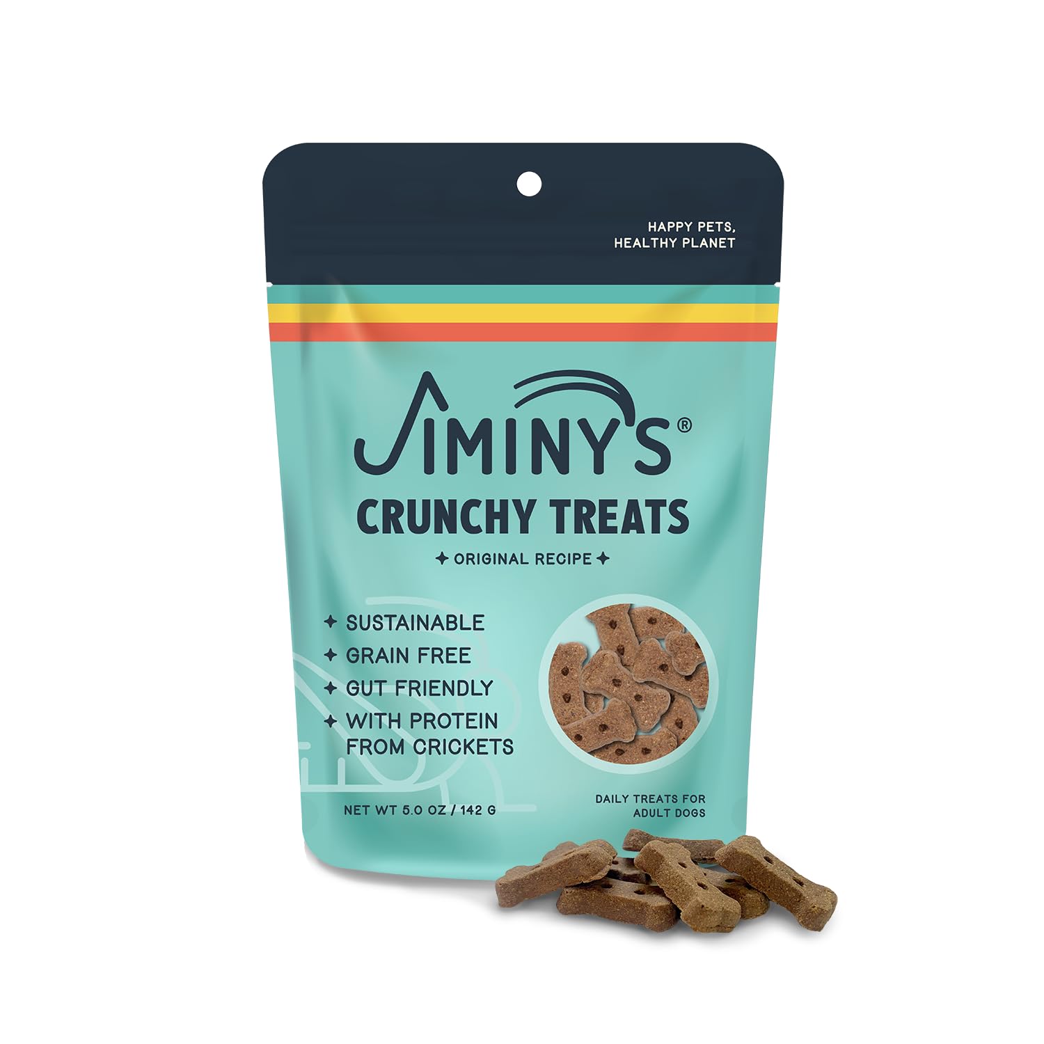 Jiminy's crujiente original mantequilla de maní calabaza para perros, snack sabroso para entrenamiento