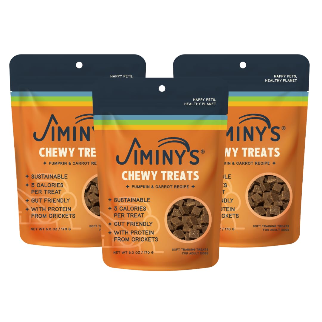 Jiminy's Premios de entrenamiento con grillo para perros, tamaño ideal para recompensas rápidas