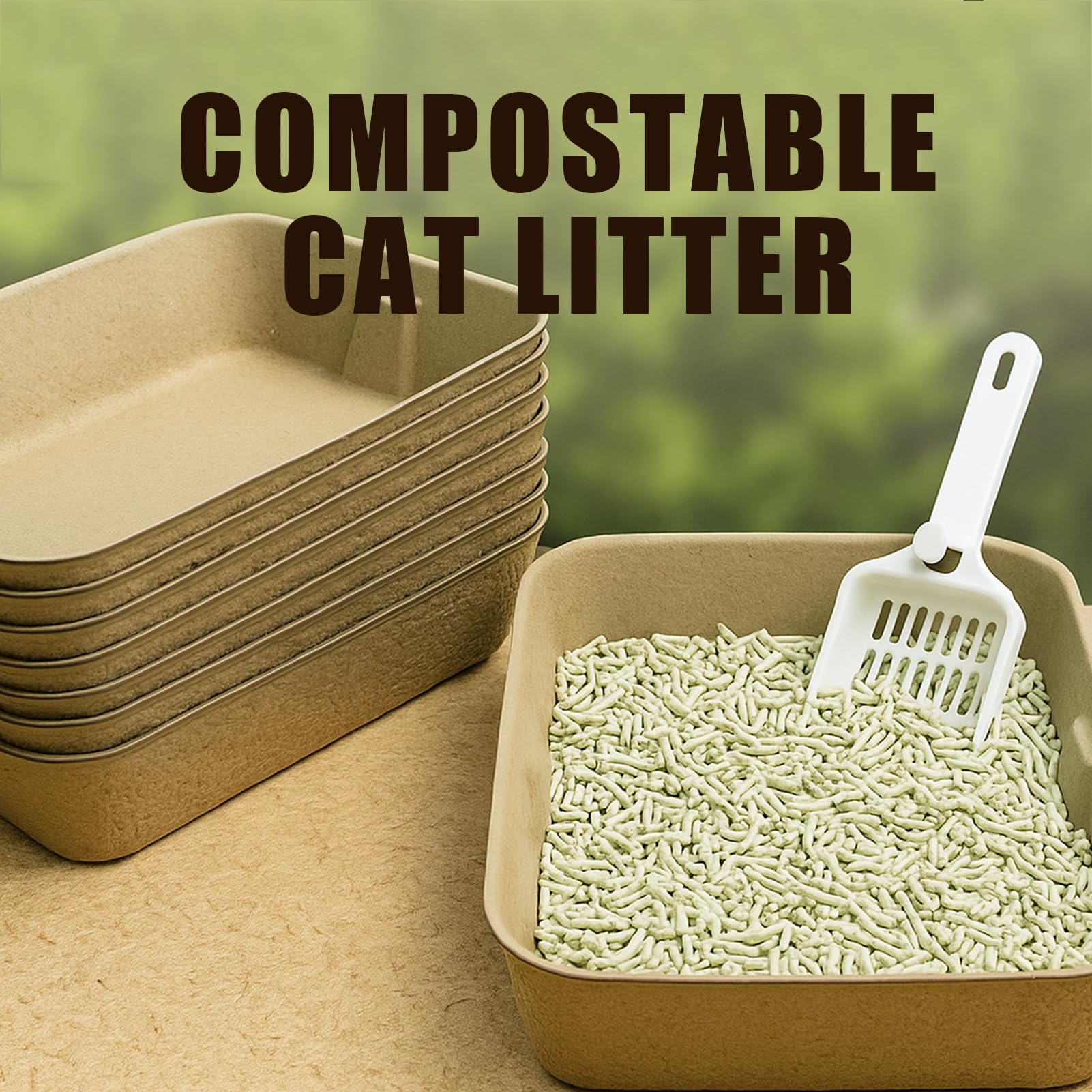 JINVOGREEN caja desechable para gatos, puede usarse como liner