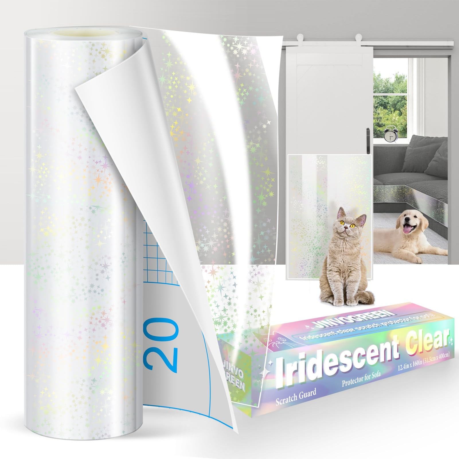 JINVOGREEN protector iridiscente sobre muebles para evitar arañazos y realzar la decoración