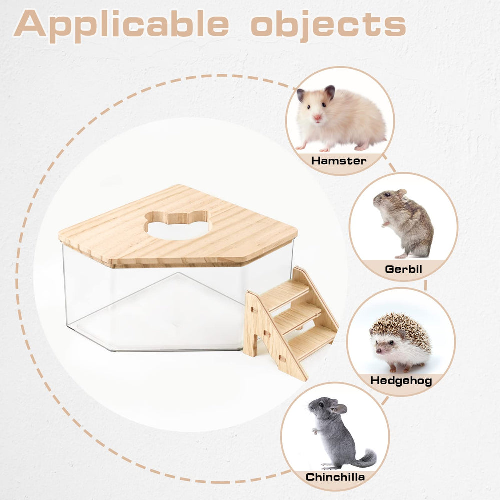 Dimensiones de la caja de arena Jinzhenhong para hámster, espacio cómodo.