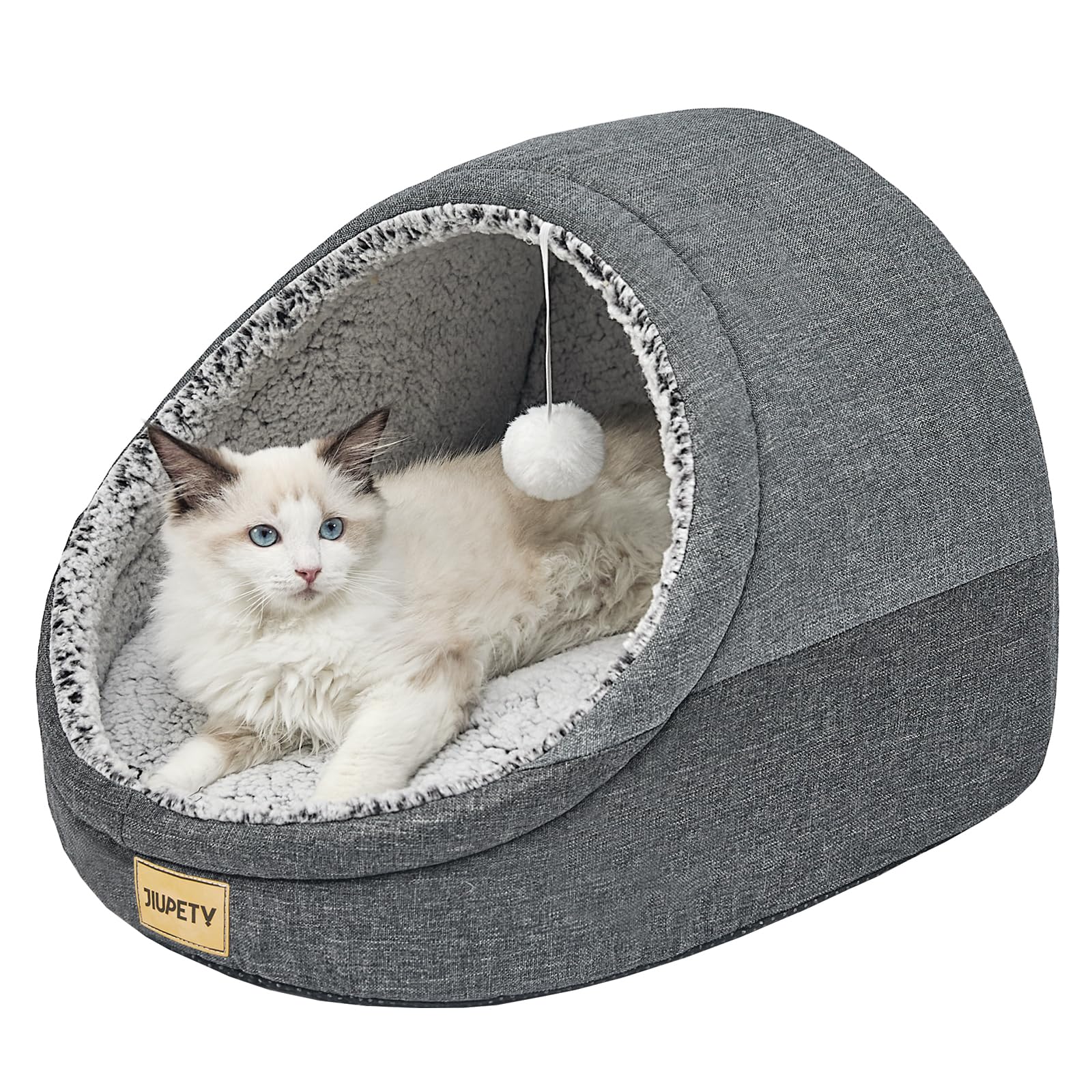 Jiupety Cama Gatos Cueva Interior: refugio cómodo para gatos relajados