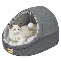 Jiupety Cama Gatos Cueva Interior: refugio cómodo para gatos relajados