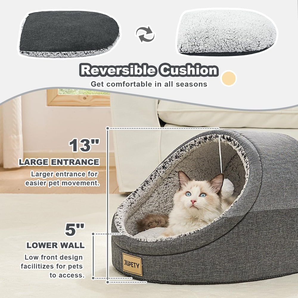 Jiupety Cama Gatos Refugio Cobierto: sensación de seguridad para siestas tranquilas