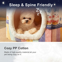 Jiupety cojín removible para cama de perro, fácil de lavar.