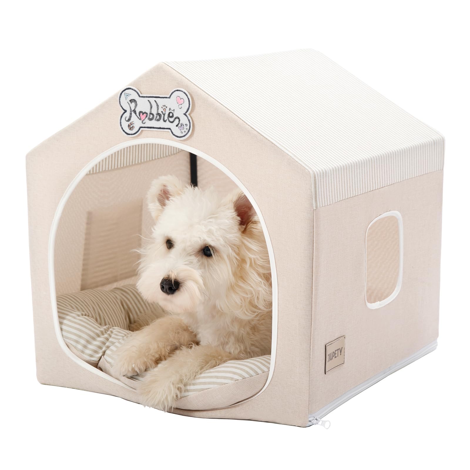 Jiupety estructura 360 grados para casa de perro, soporte estable para siestas