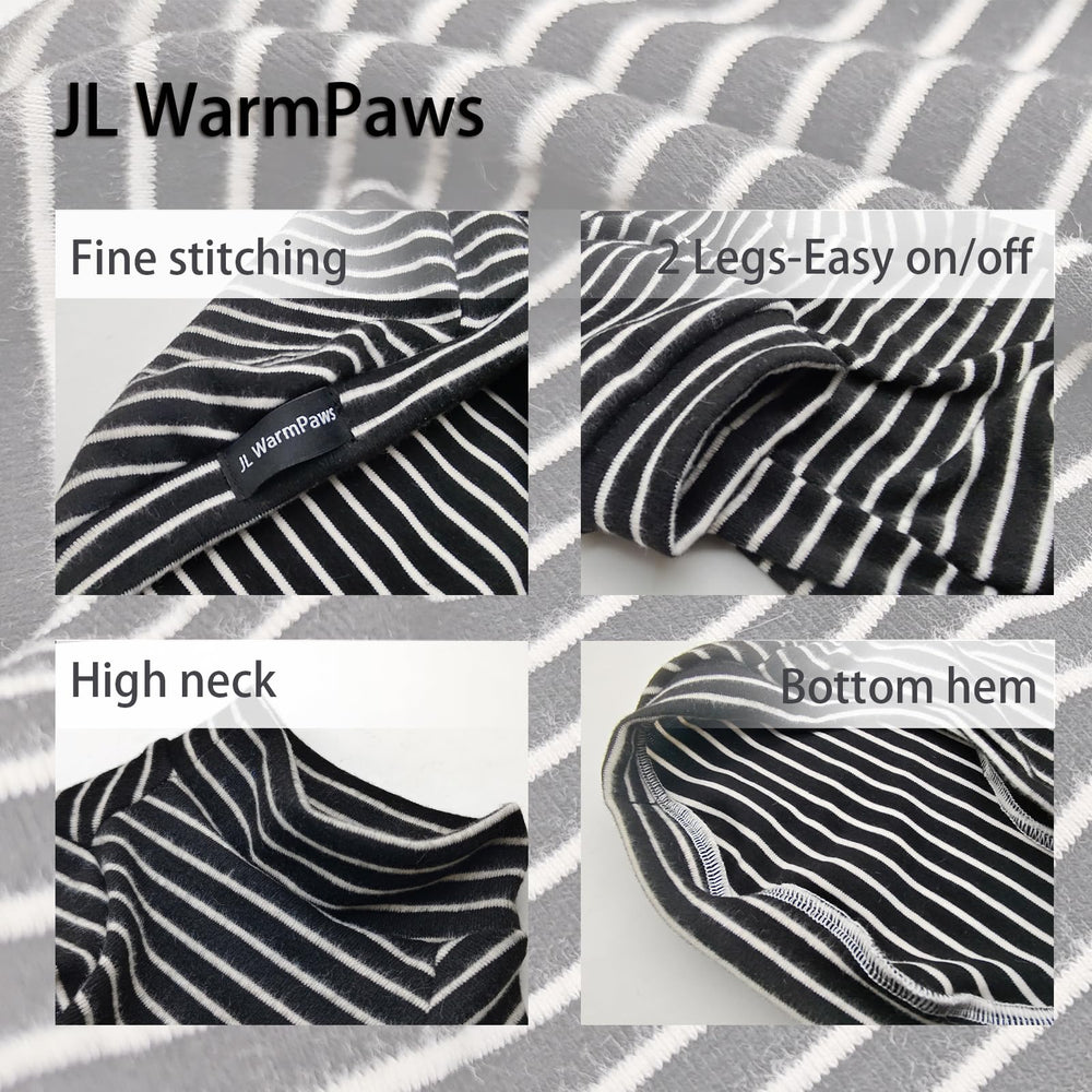 Guía de tallas JL WarmPaws para gatos sin pelo.