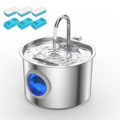 JLVDXN fuente de agua para gatos en acero 304, duradera y fácil de limpiar.