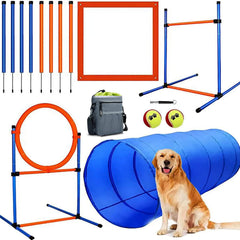 JMMPOO tunel de agilidad desplegado para entrenamiento al aire libre.