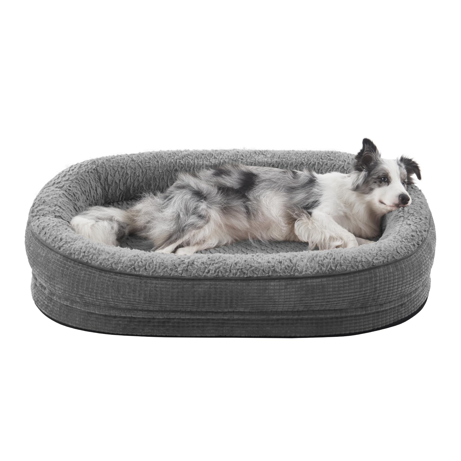 Cama ortopédica JOEJOY para perros grandes con espuma de memoria y soporte.