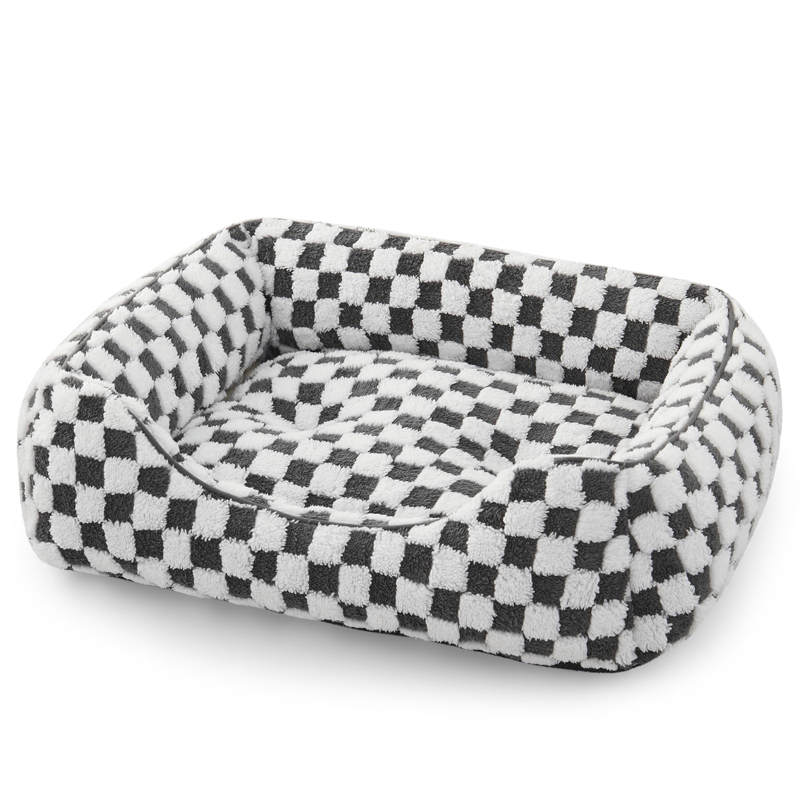 JOEJOY cama para perro mediano con diseño rectangular y forro jacquard suave para confort diario