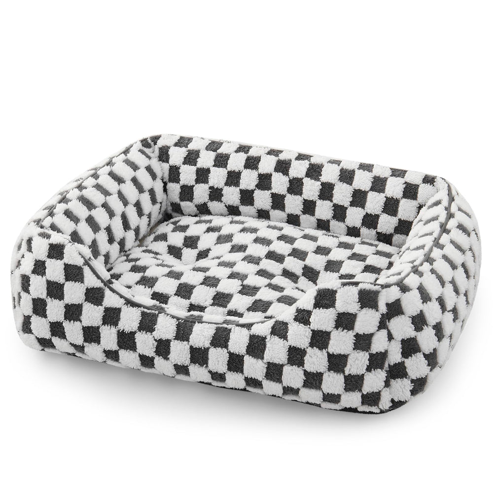 JOEJOY cama para perro mediano con diseño rectangular y forro jacquard suave para confort diario