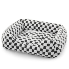 JOEJOY cama para perro mediano con diseño rectangular y forro jacquard suave para confort diario