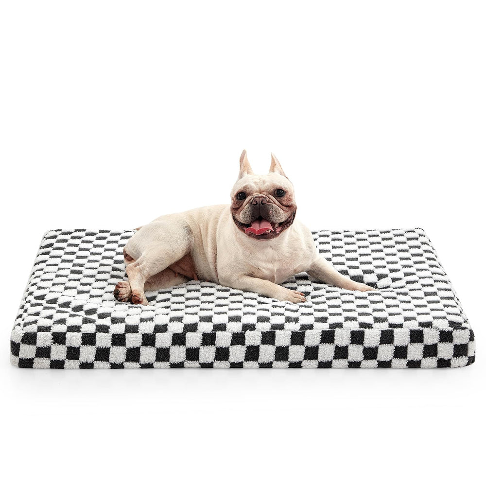 JOEJOY cama para perro mediano con suave tejido Sherpa, confort inmediato para siestas.