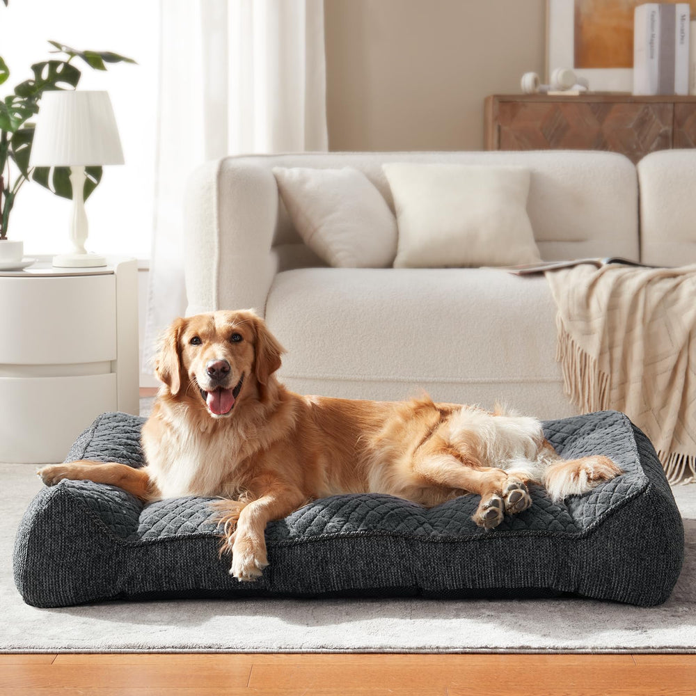 joejoy cama gris para perros grandes uso diario