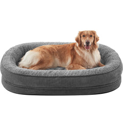 Cama ortopédica JoeJoy para perros grandes con espuma de memoria, confort durable.