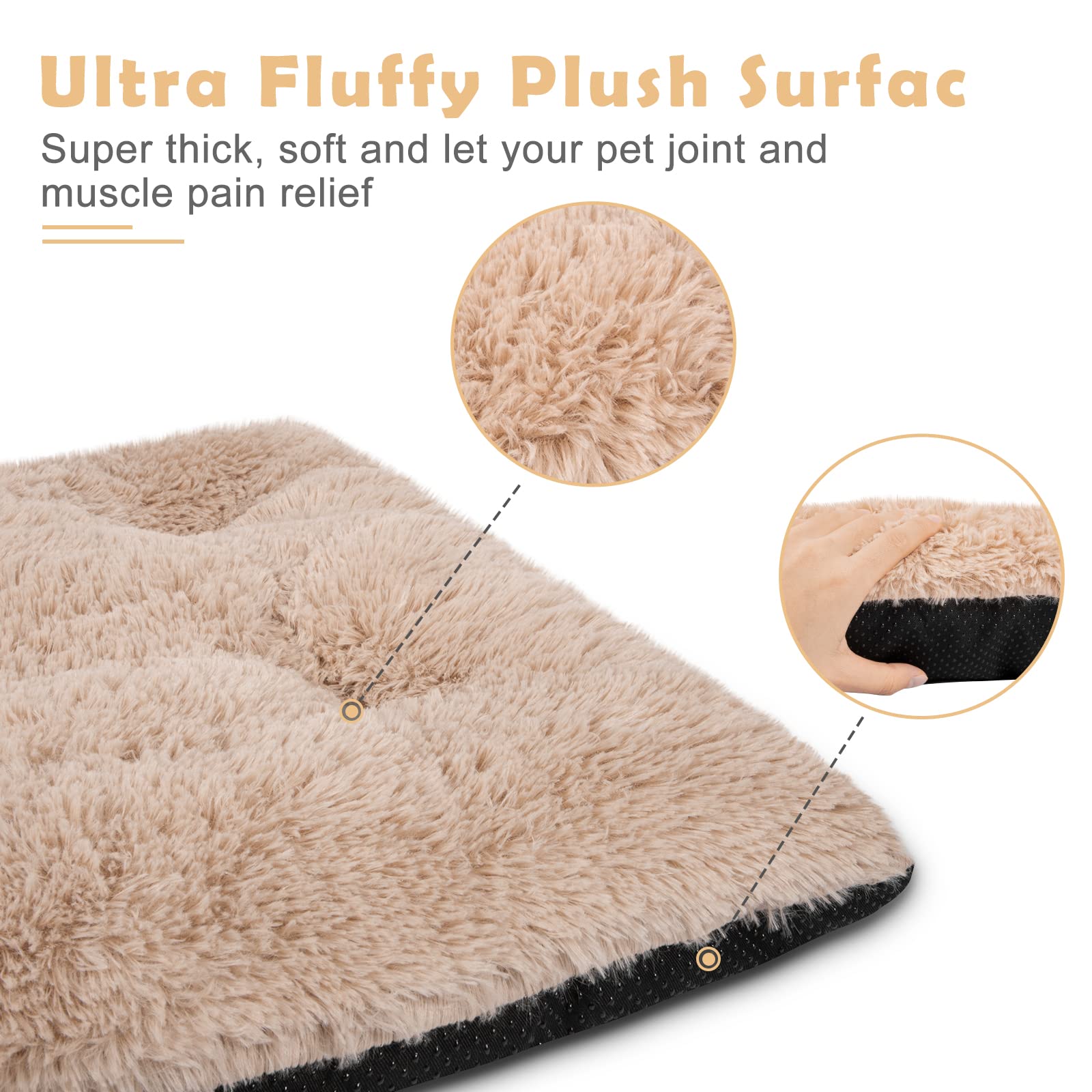joejoy cama perro acolchado 3 pulgadas ofrece soporte suave