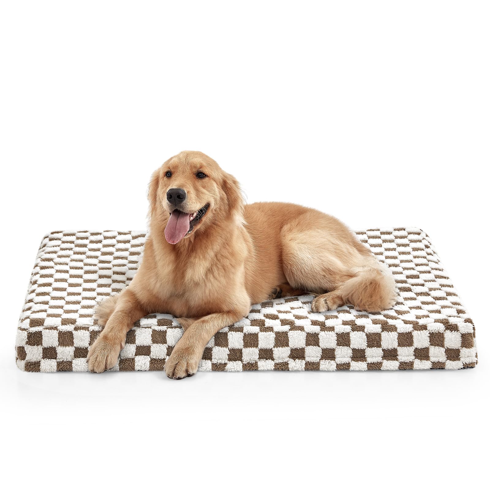 Cama JOEJOY para perros grandes con plaid suave y base antideslizante segura.