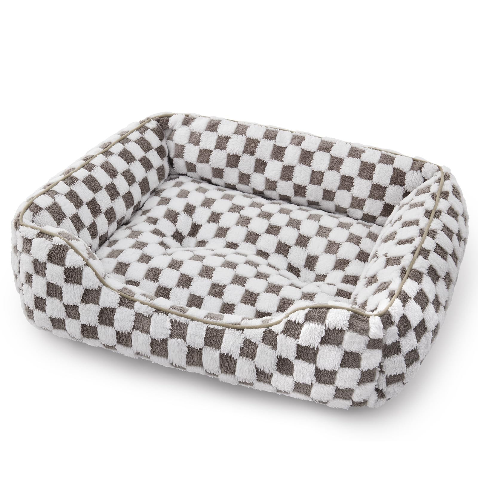 JOEJOY cama para perros con tejido jacquard suave y estilo moderno.