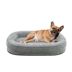 Cama ortopédica JoeJoy para perros: espuma viscoelástica que apoya articulaciones y confort.