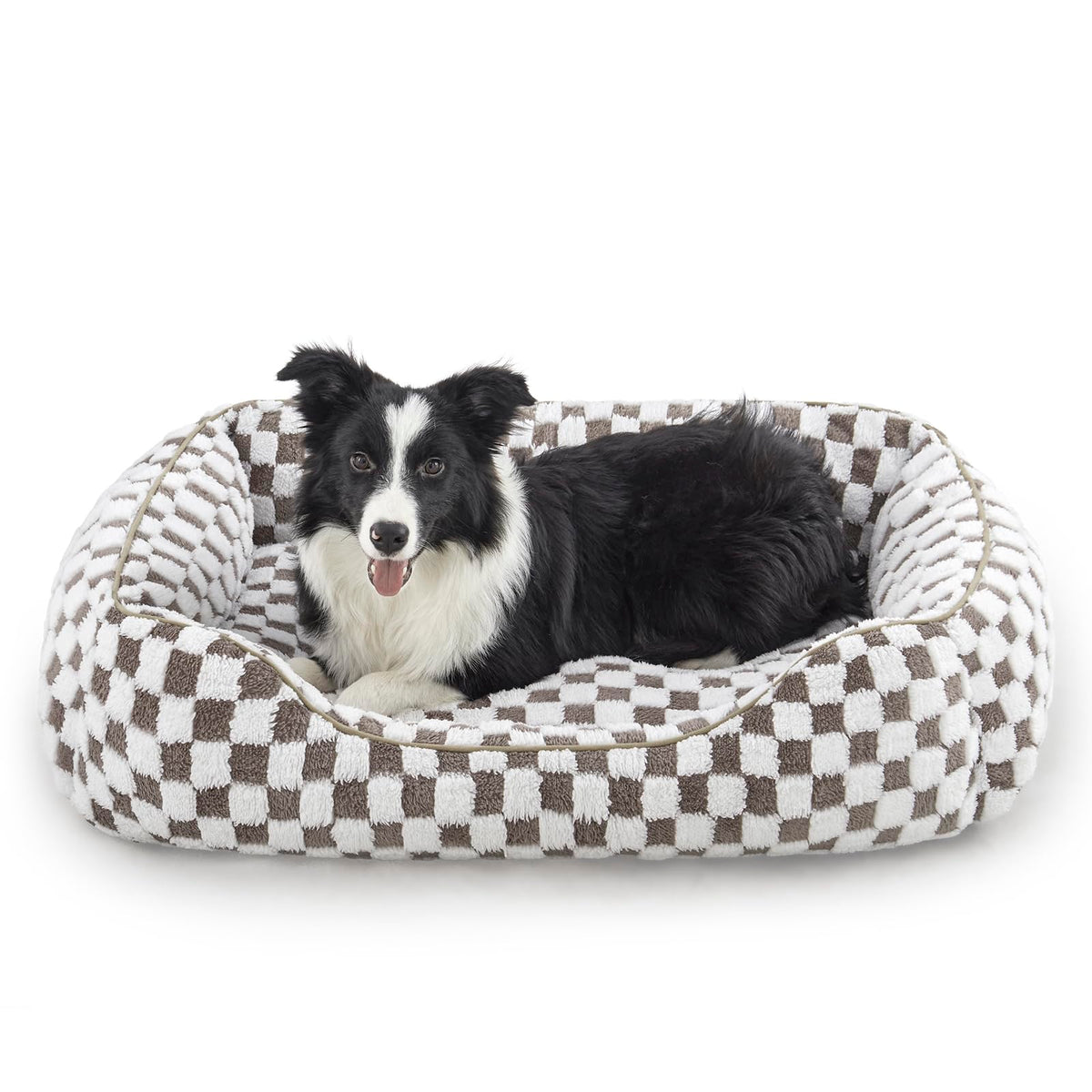 JOEJOY cama para perros con jacquard suave, descanso cómodo.