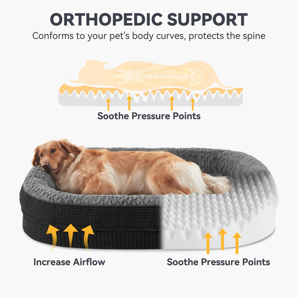 Cama con refuerzos 360 de JOEJOY para mayor contención del cuerpo.