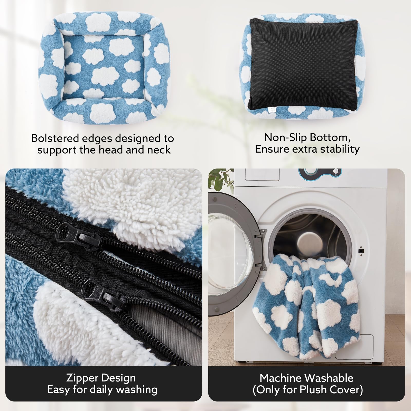 Funda lavable de la cama JOEJOY con cierre, limpieza rápida y sencilla.
