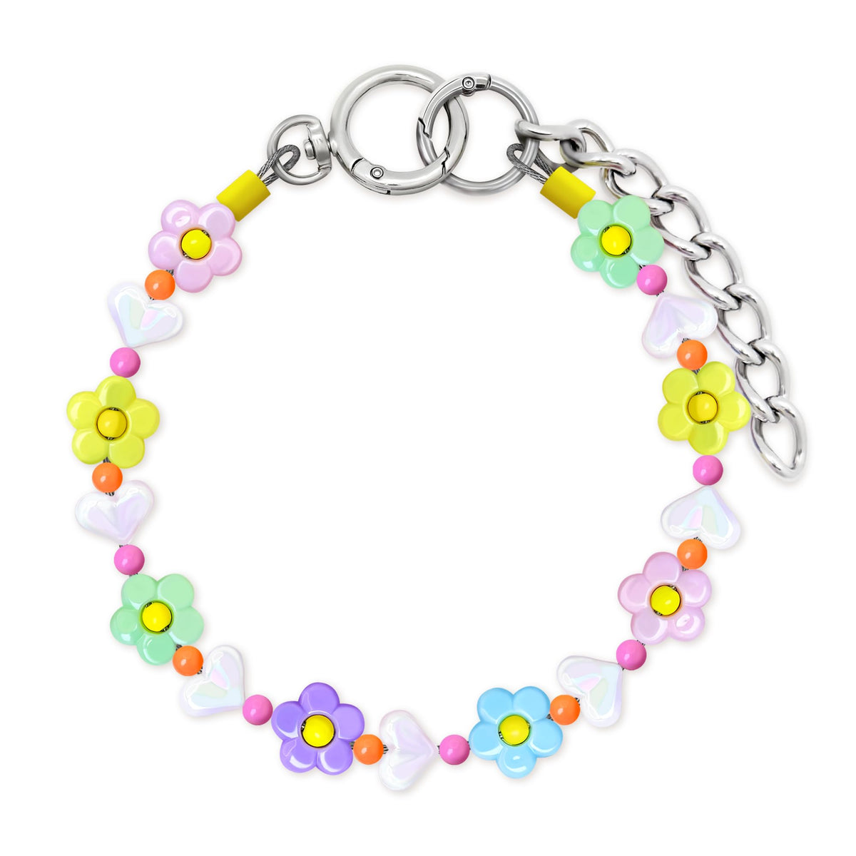 JOGIA collar floral de perlas para perra, ideal para paseos diarios.