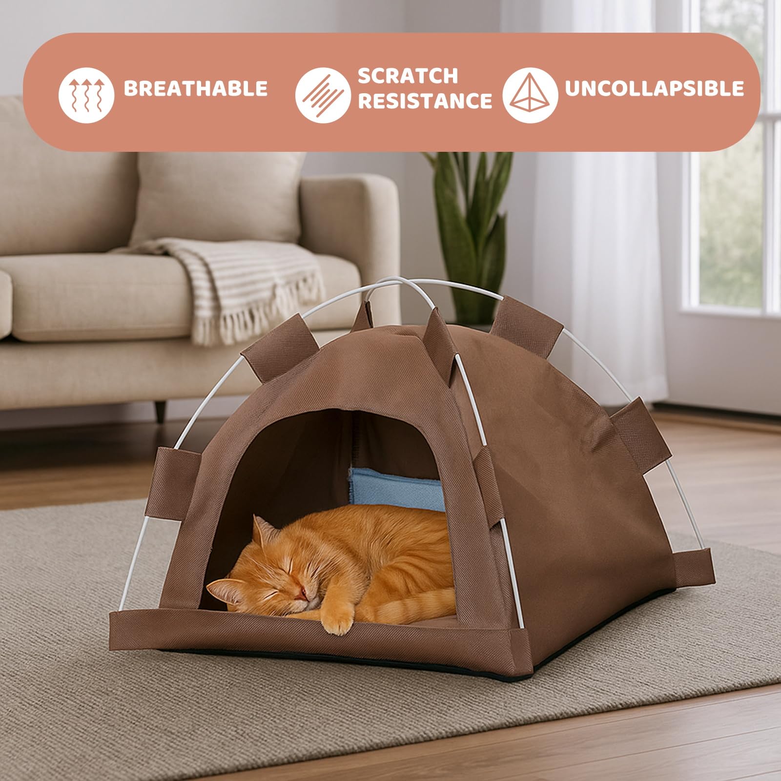 JOH Cat Tent House, refugio acogedor para siestas seguras.