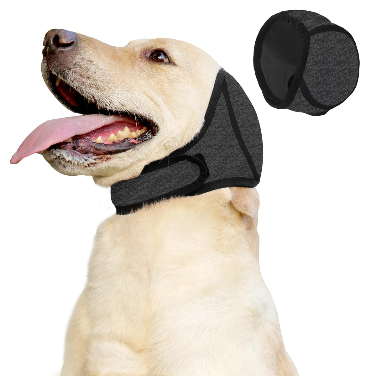 JOHNBOLIN protector-orejas-perro impermeable para calmar durante paseo
