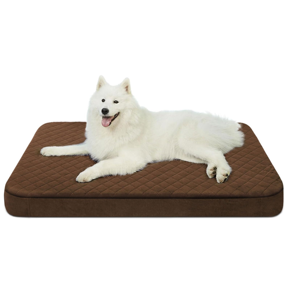 JoicyCo cama perro grande: colchón ortopédico de espuma para descanso estable.