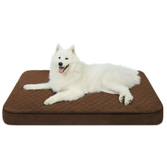 JoicyCo cama perro grande: colchón ortopédico de espuma para descanso estable.