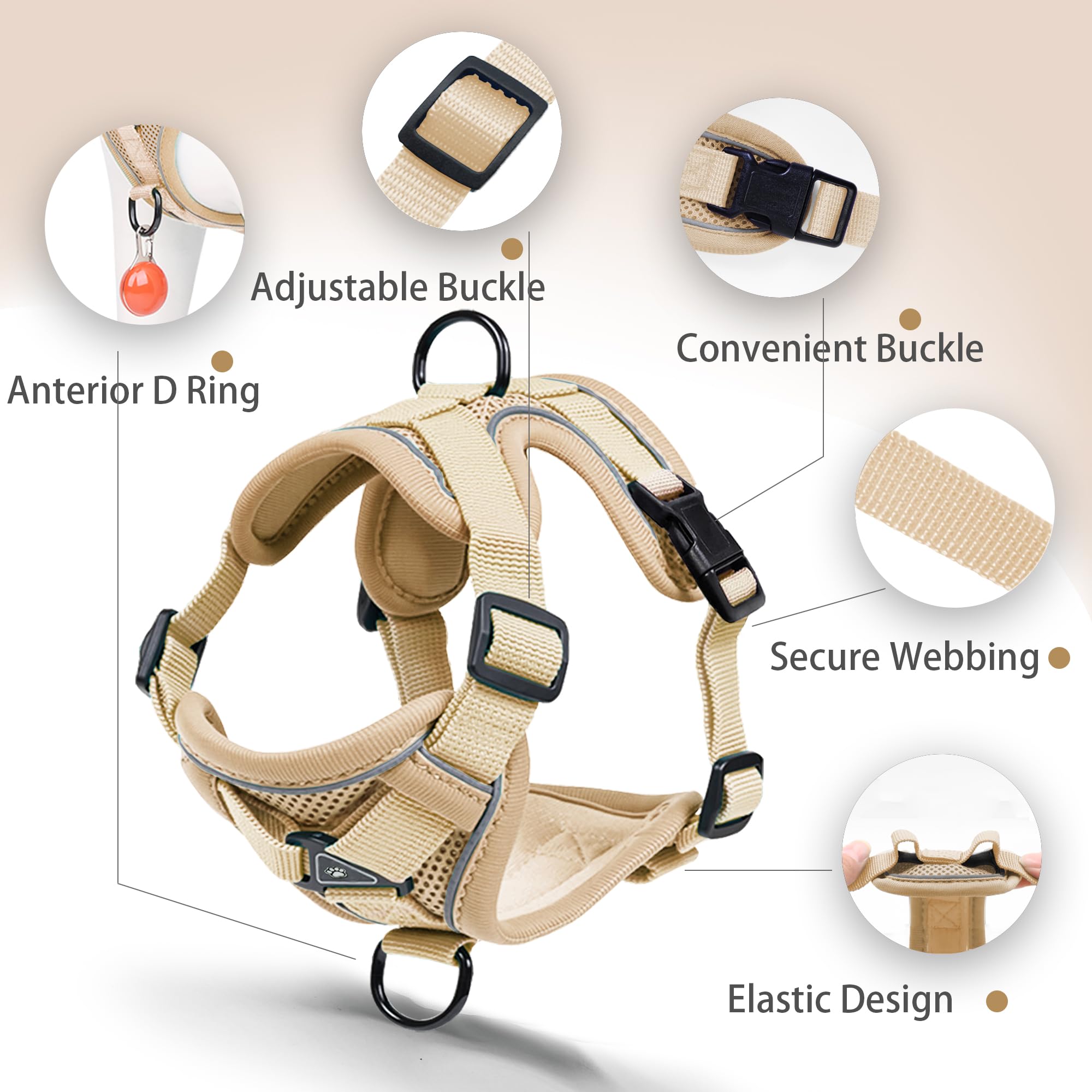 Jolifield arnés reflectivo para caminatas nocturnas con mayor visibilidad.