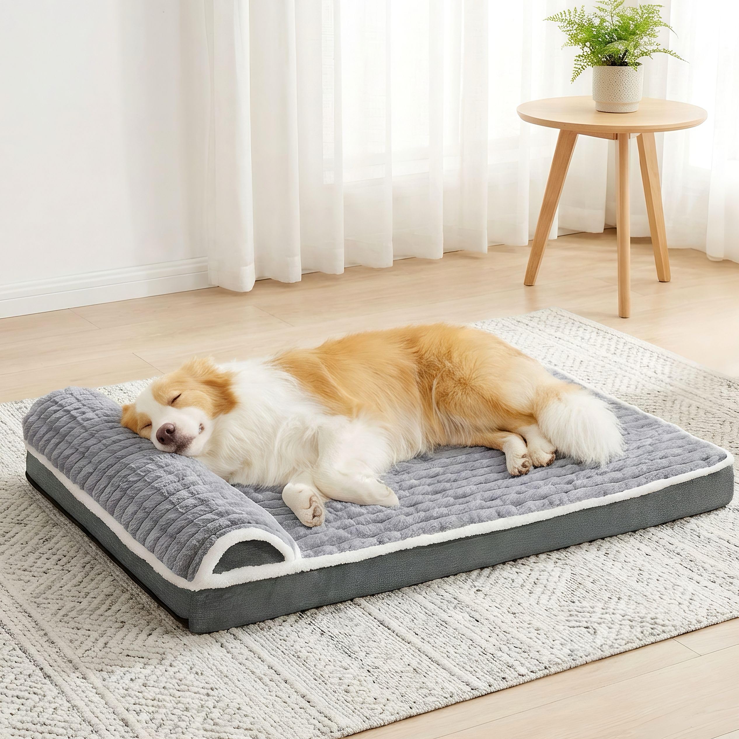 Cama ortopédica Jolifield para perros grandes con soporte y descanso profundo.