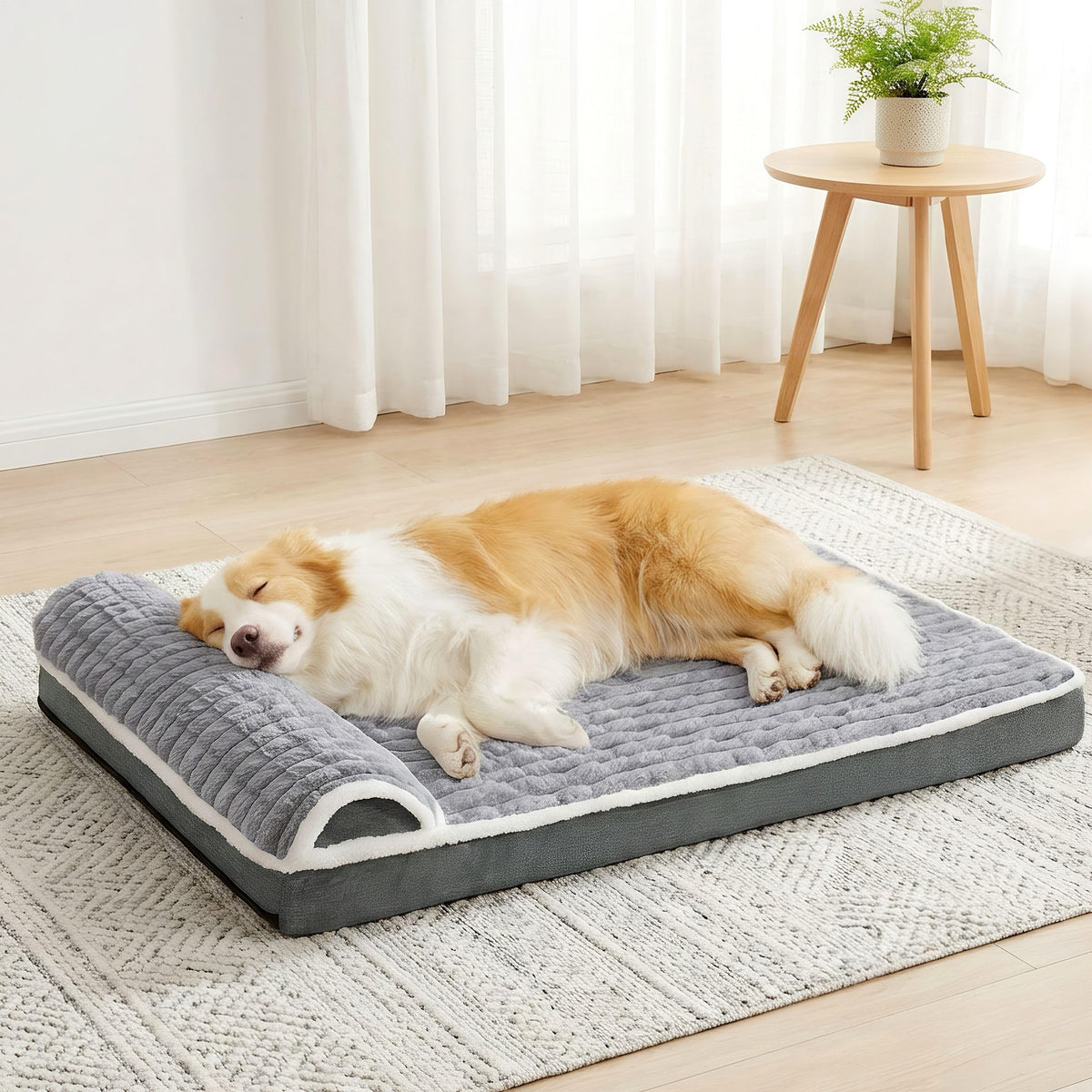 Cama ortopédica Jolifield para perros grandes con soporte y descanso profundo.