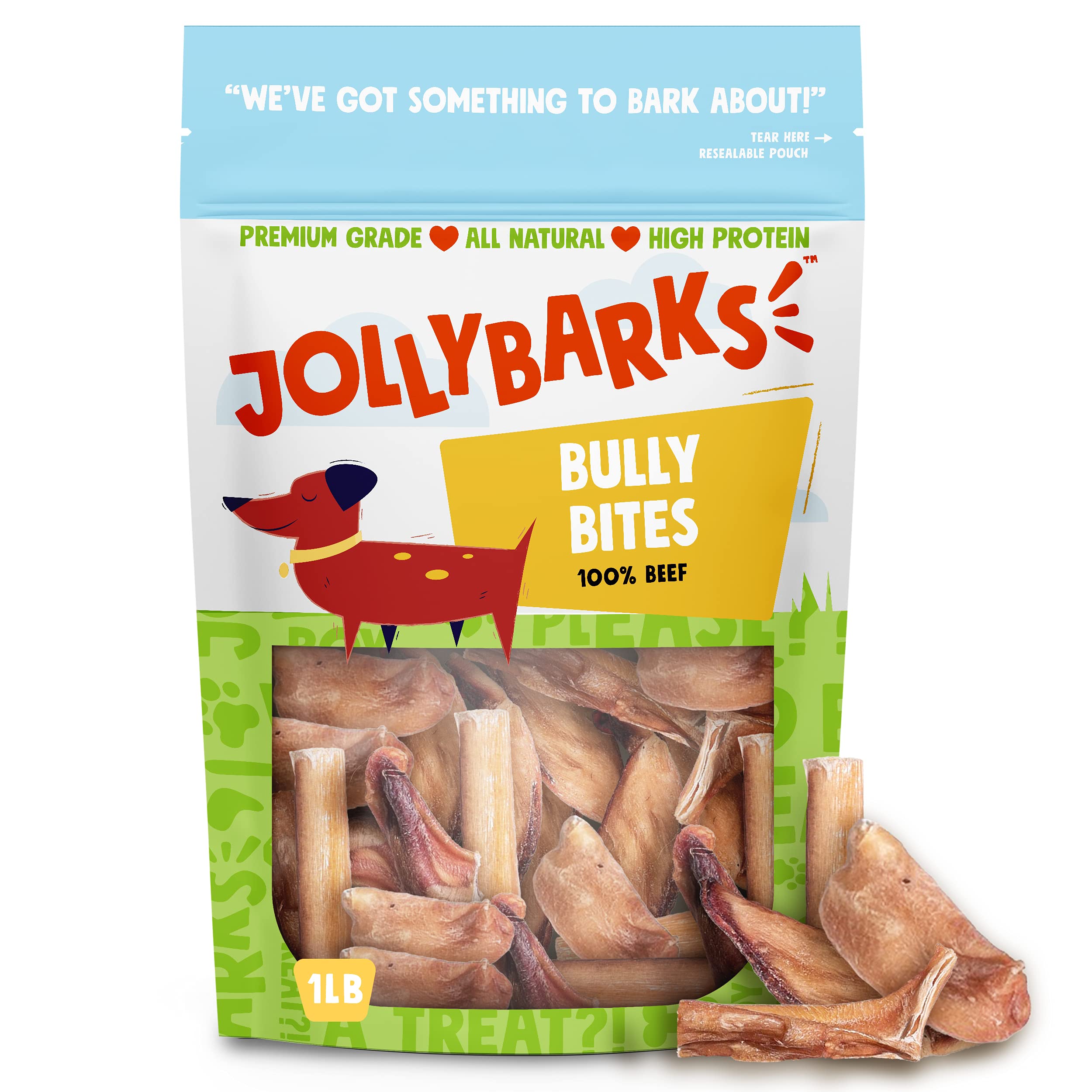 Jolly Barks palitos de ternera para perros pequeños, snack natural y alto en proteínas.