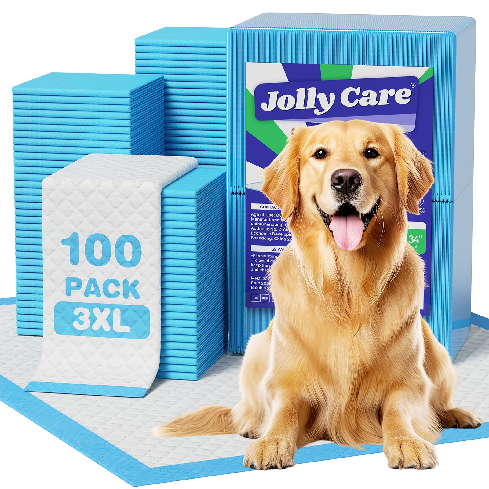 Almohadilla urinaria XXXL de Jolly Care, vista frontal para perros grandes