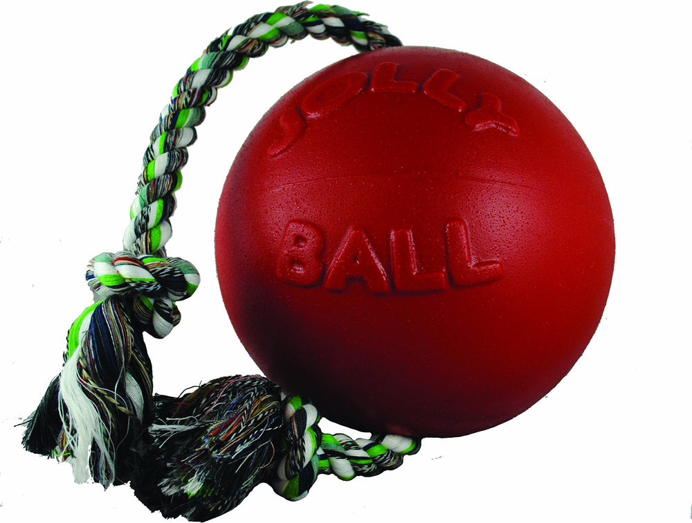 Jolly Pets Romp-N-Roll: pelota roja para juego activo y ejercicio