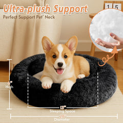 Cama dona lavable JOLLYVOGUE con funda suave, ideal para lavado a máquina y cuidado fácil.