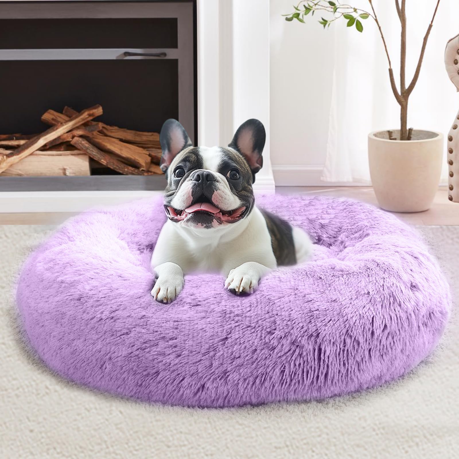 Cama dona de JOLLYVOGUE para perros pequeños, descanso suave y seguro.