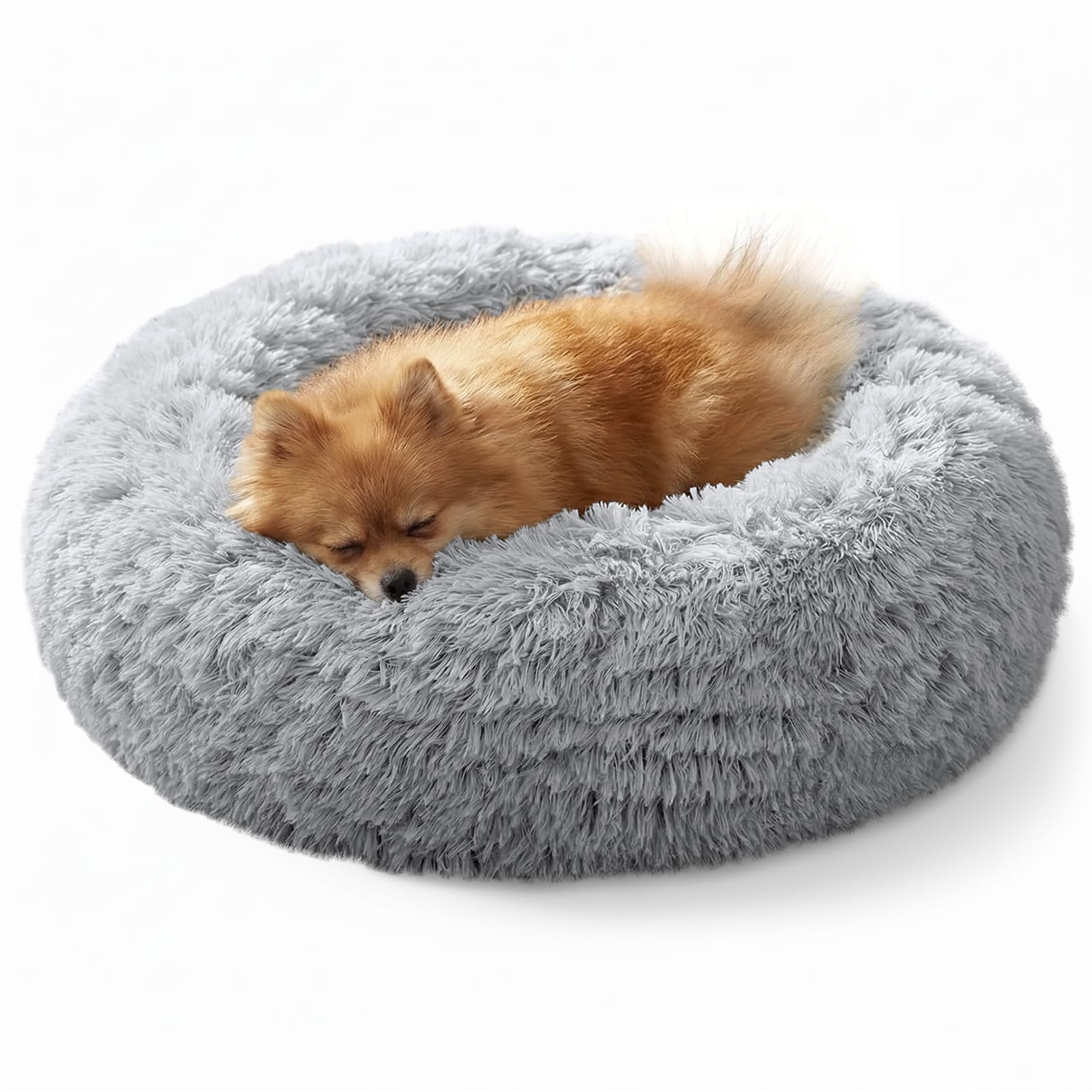 Cama donut JOLLYVOGUE de 20 pulgadas para gatos y perros pequeños.