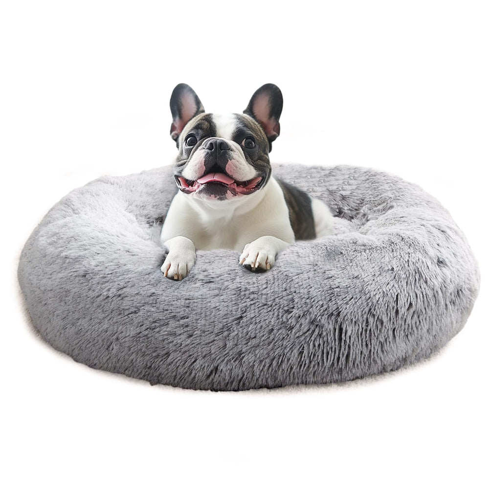 Cama JOLLYVOGUE para perros: calma redonda de 27 pulgadas para descanso seguro.