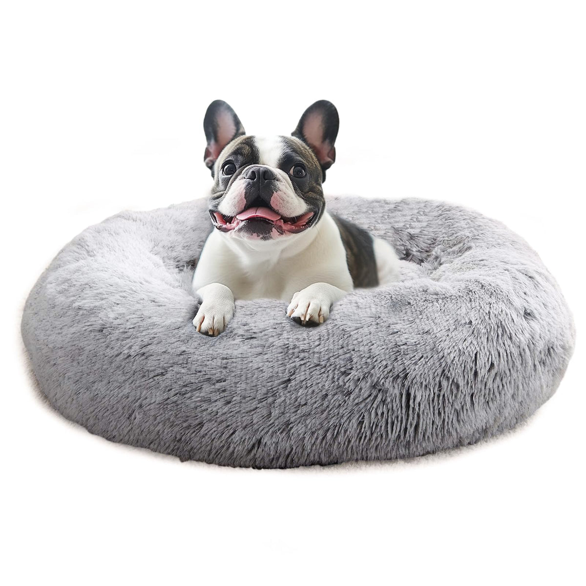 Cama JOLLYVOGUE para perros: calma redonda de 27 pulgadas para descanso seguro.