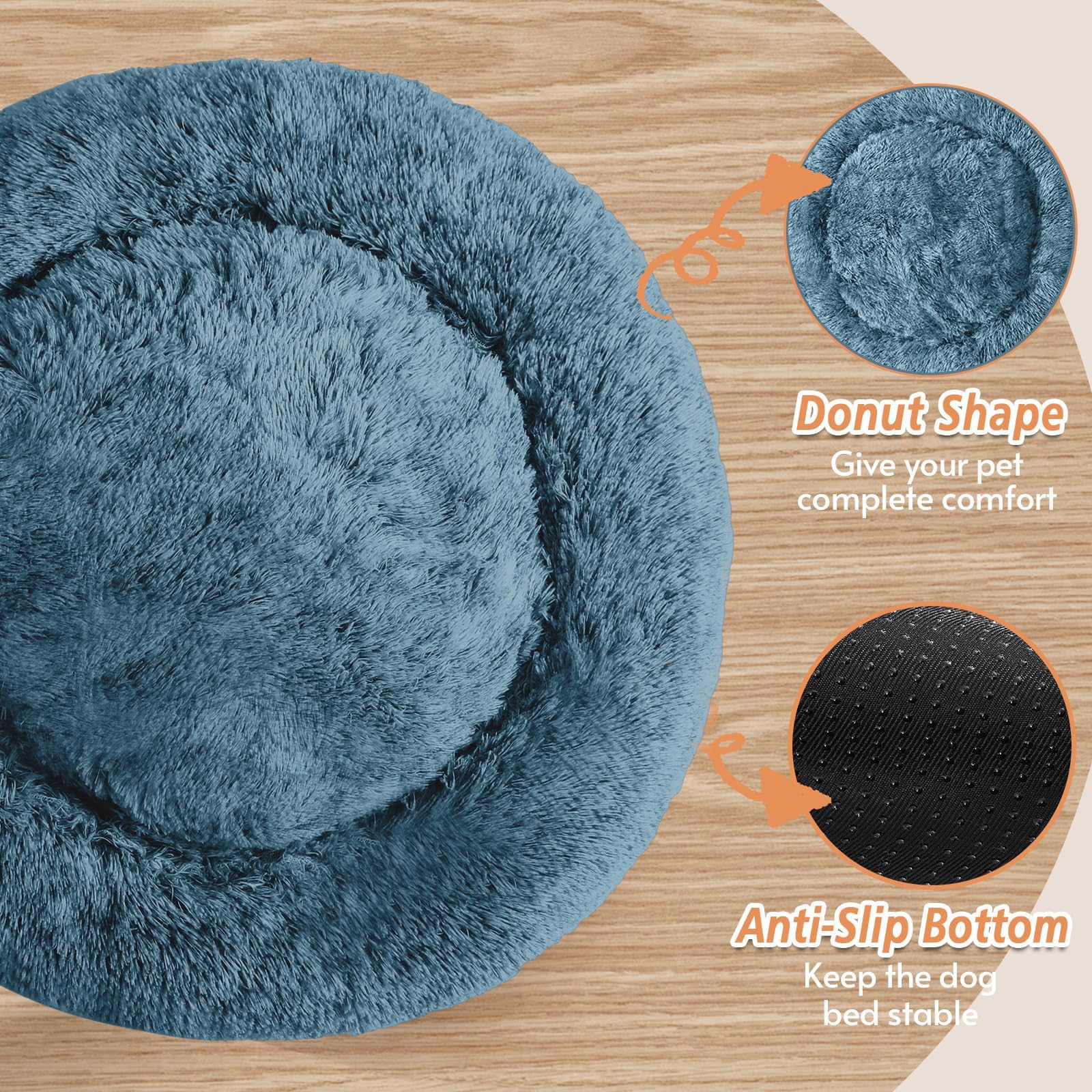 Funda lavable a máquina JOLLYVOGUE cama dona azul