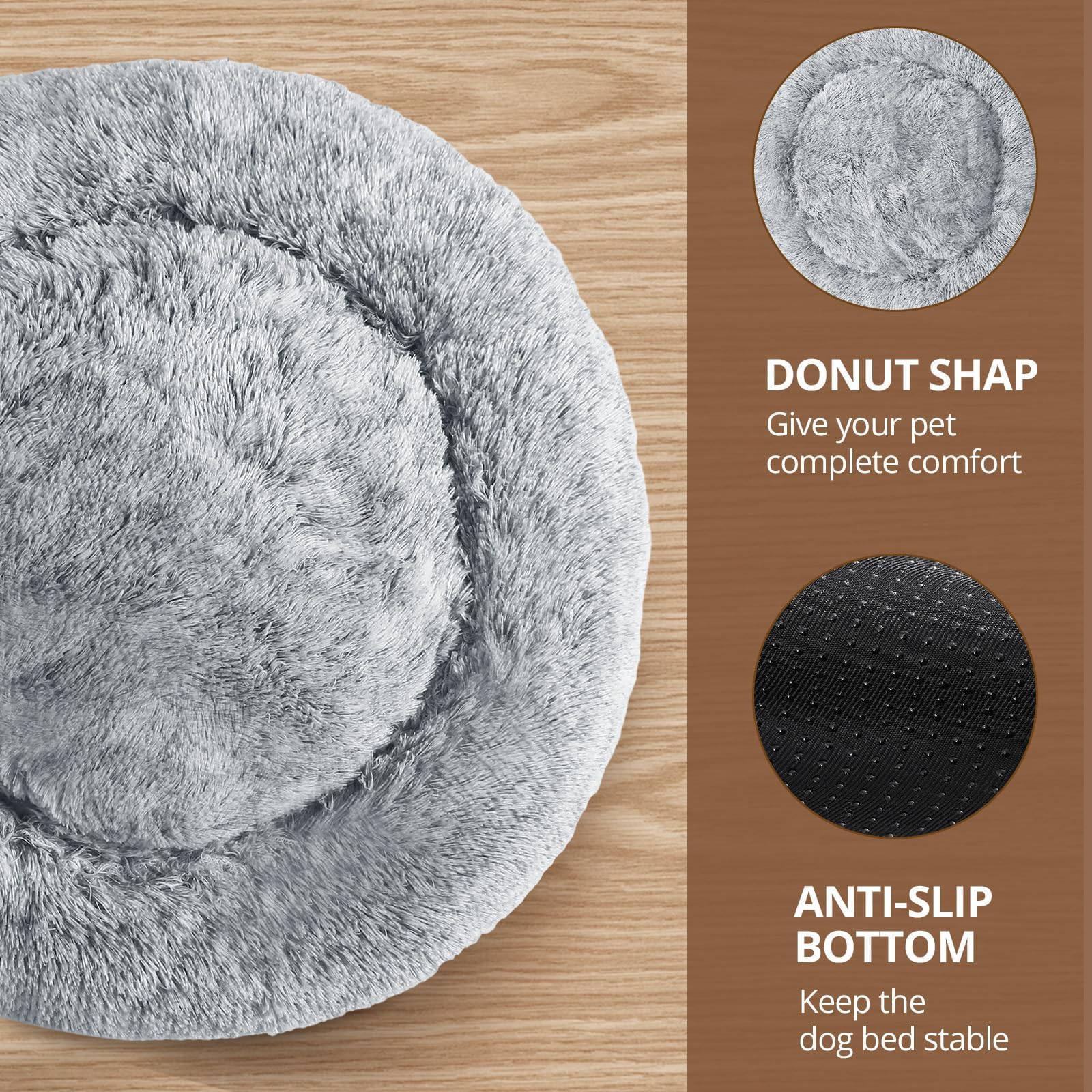 Cama JOLLYVOGUE con pelo sintético suave para confort diario.